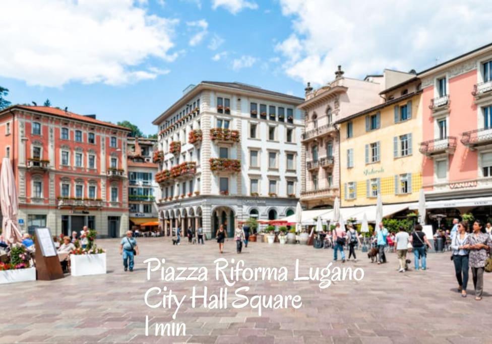 Central & Bright Apartment On Two Floors 'Turquoise' -By Easylife Swiss Lugano Zewnętrze zdjęcie